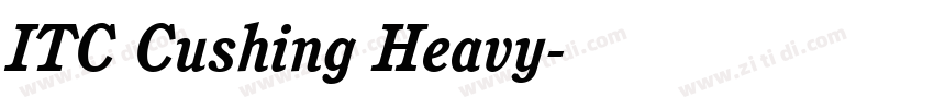 ITC Cushing Heavy字体转换